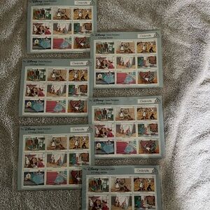 Disney Cinderella Stamp Classic Fairytales Stamp sets (6) 1987
